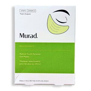 Murad Retinol Youth Renewal Eye Masks 5 Pc Anti-Aging Under Eye Patches Firming